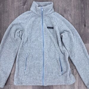 Columbia Gray Heather Full-Zip Fleece Jacket